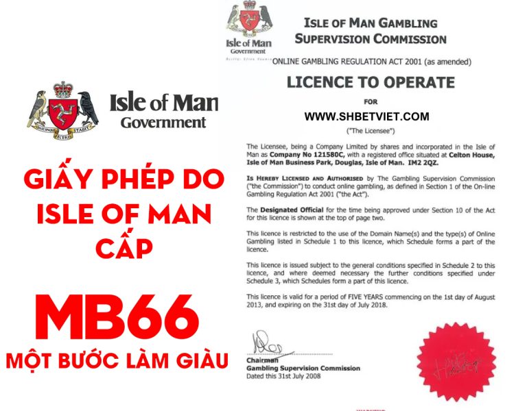 Giấy phép do Isle of Man cấp cho MB66